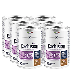 Exclusion Hypoallergenic Rabbit & Potato All Breeds Nyúl Burgonyával 6x400g